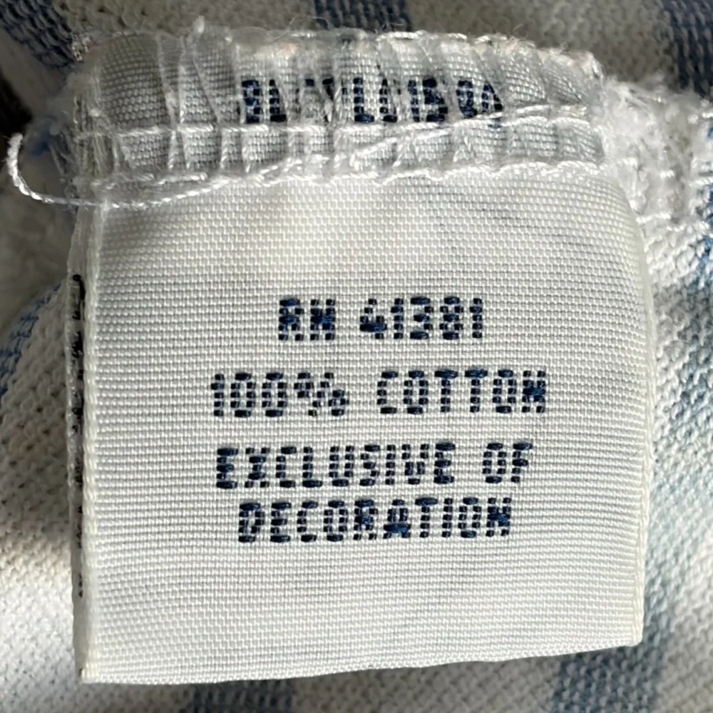 Ralph Lauren White‎ and Blue Striped Cotton Polo Shirt Size XXL